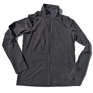 Roots Active Y2K Activewear Grey Charcoal Zip Up Sweater Womans  Small